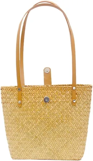 Straw Bags for Women Woven Beach Purse Retro Versatile Straw Purse Large Capacity Tote Bag Vacation Handbags for Summer