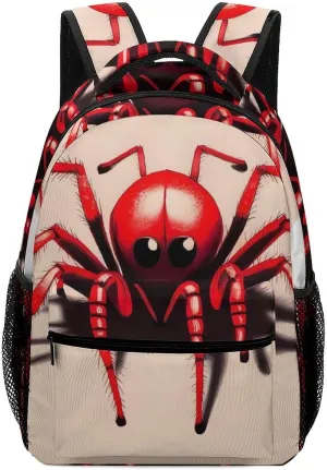 Stylish Backpack, Cute Little Red Spider Print Durable Backpack Travel Backpack Hiking Backpack Ergonomic Backpack Comfortable Backpack, Style