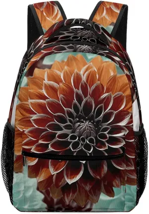 Stylish Backpack, Dahlia Flower Print Durable Backpack Travel Backpack Hiking Backpack Ergonomic Backpack Comfortable Backpack