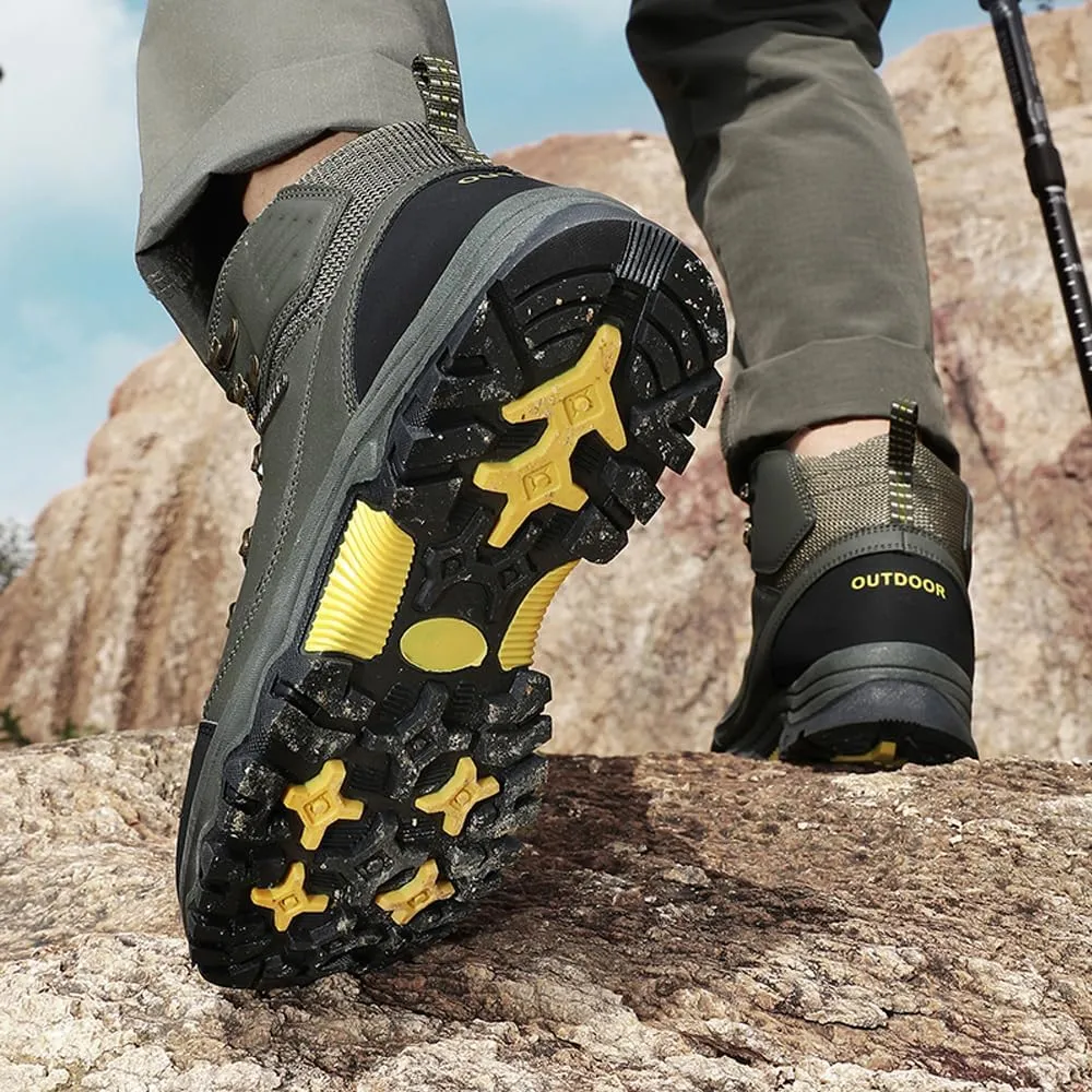 Succttssful Men's Breathable Hiking Trekking Boots for Outdoor - Comfortable Backpacking Boots for Traveler