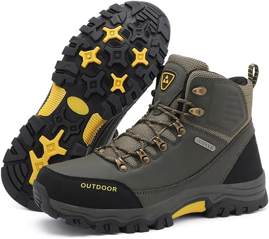 Succttssful Men's Breathable Hiking Trekking Boots for Outdoor - Comfortable Backpacking Boots for Traveler