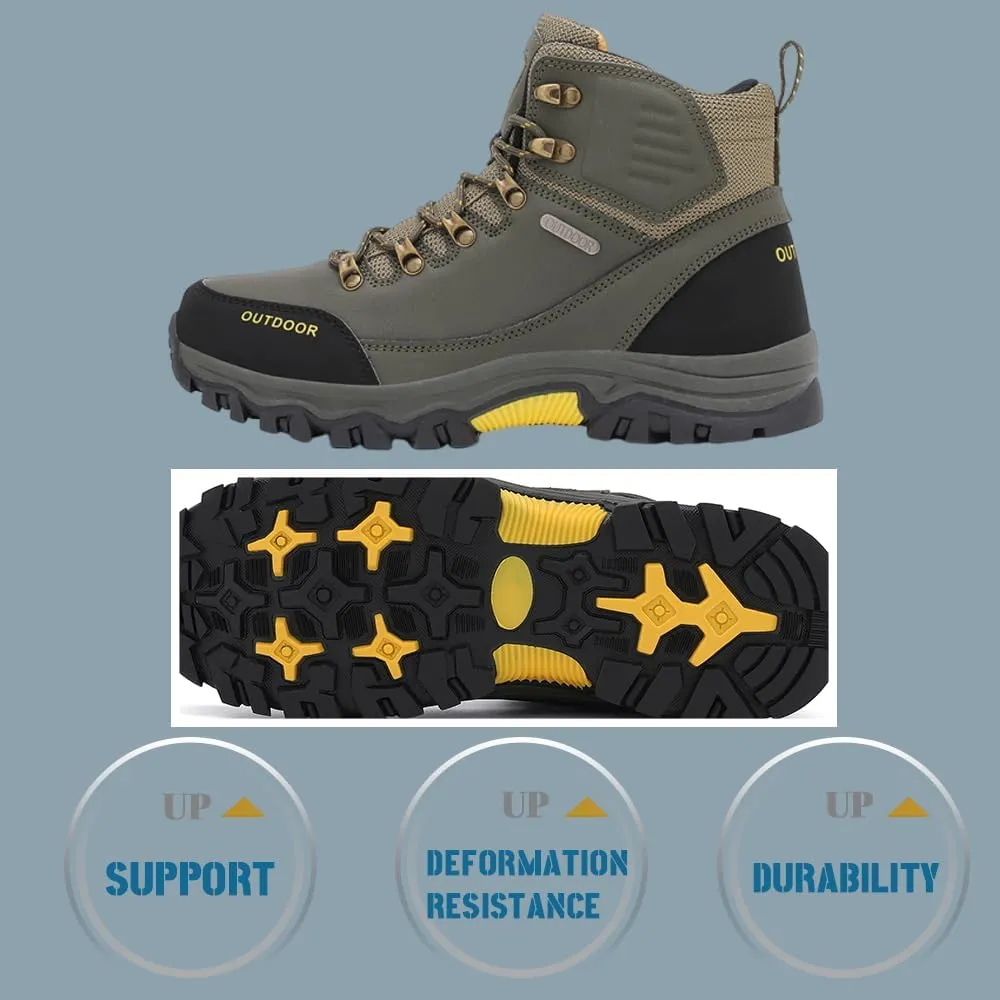 Succttssful Men's Breathable Hiking Trekking Boots for Outdoor - Comfortable Backpacking Boots for Traveler