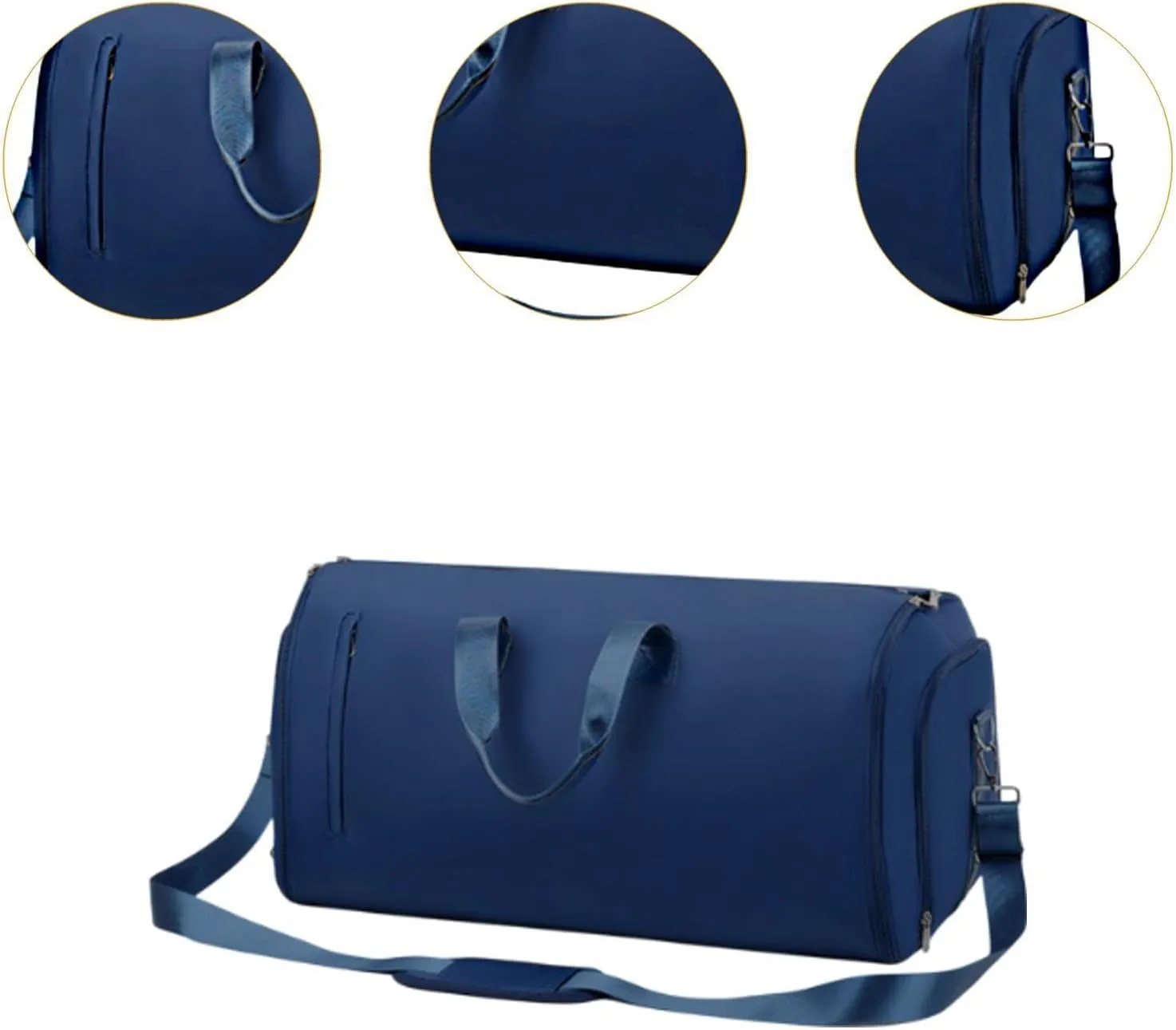 Suit Bag Tote Portable Business Travel Bag for Hiking for Men Women Trip Holiday, Dark Blue