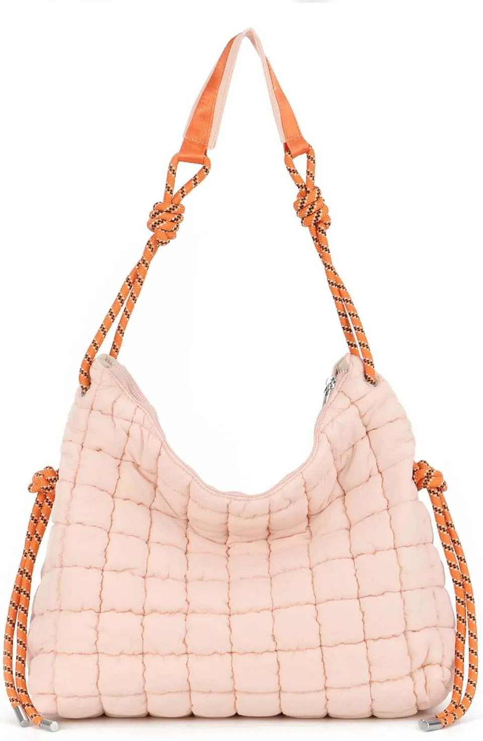 SUKUTU Puffer Tote Bag for Women Lightweight Quilted Crossbody Shoulder Bag Soft Puffy Large Purse