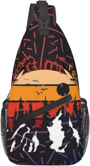 Summertime Render Poster Small Crossbody Backpack Sling Bag For Men Women Mini One Shoulder Chest Bags Gym Sport Travel Hiking Daypack