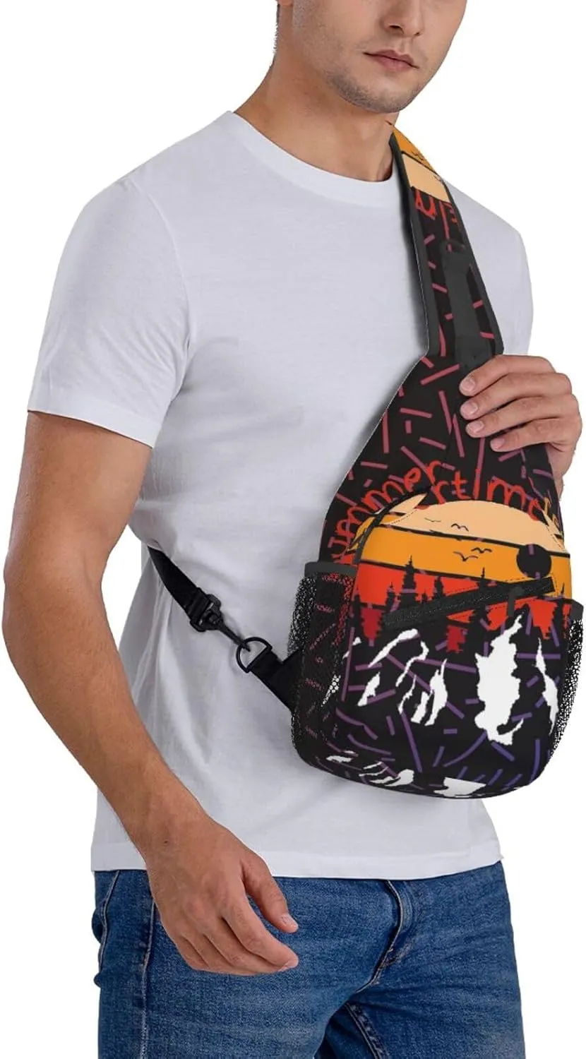 Summertime Render Poster Small Crossbody Backpack Sling Bag For Men Women Mini One Shoulder Chest Bags Gym Sport Travel Hiking Daypack