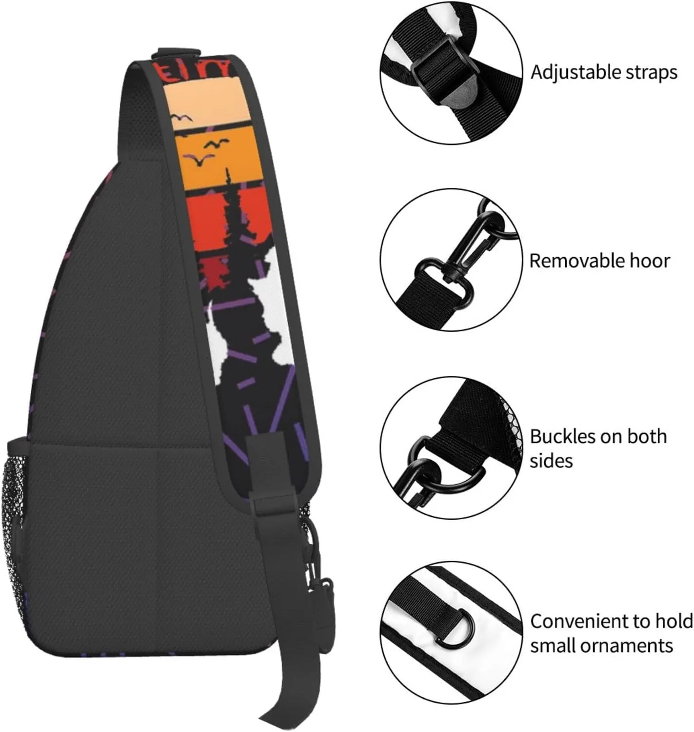 Summertime Render Poster Small Crossbody Backpack Sling Bag For Men Women Mini One Shoulder Chest Bags Gym Sport Travel Hiking Daypack