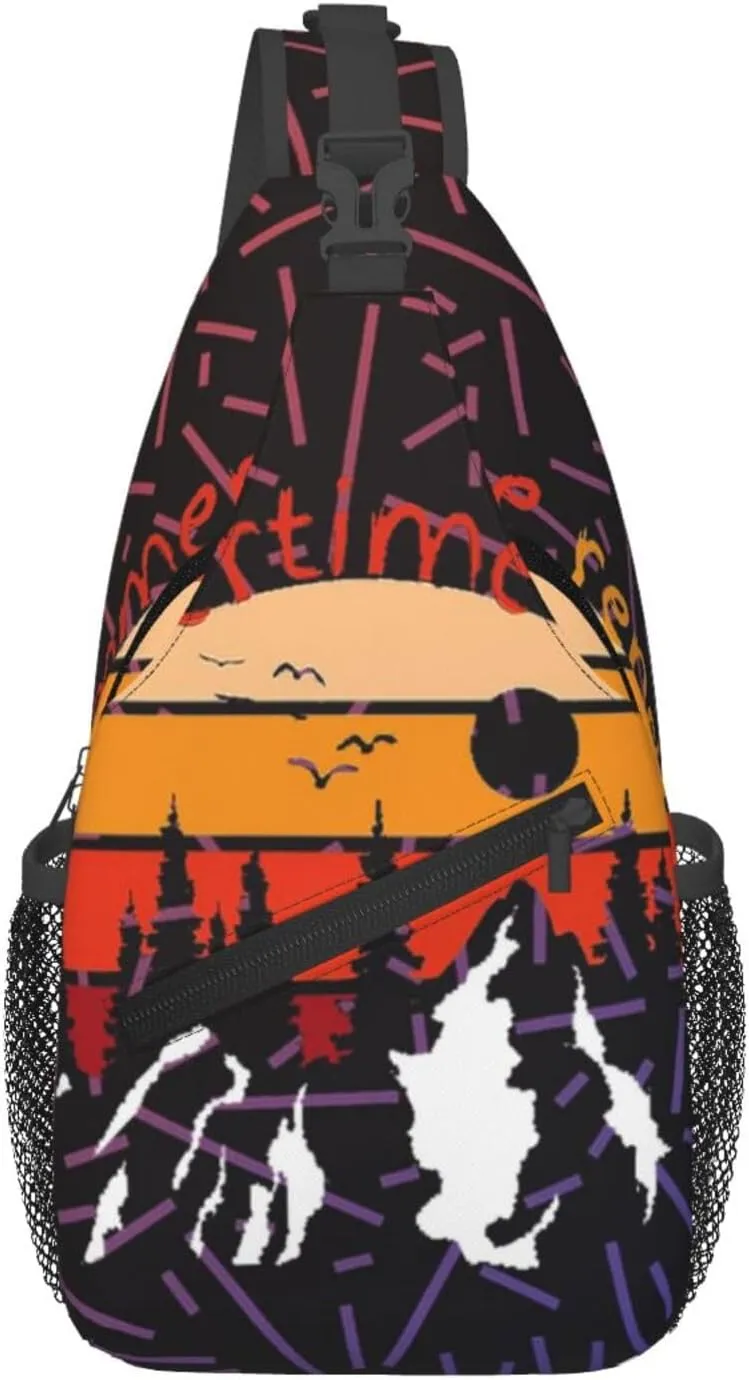 Summertime Render Poster Small Crossbody Backpack Sling Bag For Men Women Mini One Shoulder Chest Bags Gym Sport Travel Hiking Daypack