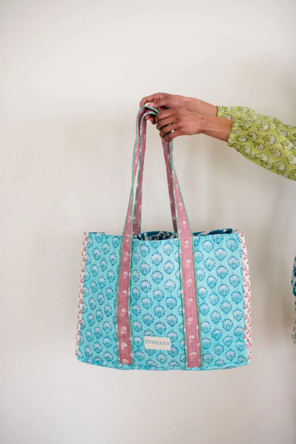 Sundara Signature Quilted Tote Bag