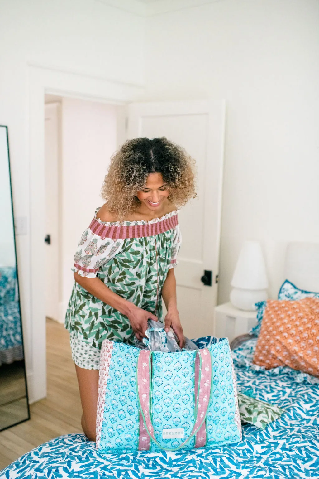 Sundara Signature Quilted Tote Bag