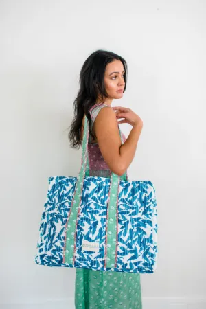 Sundara Signature Quilted Tote Bag