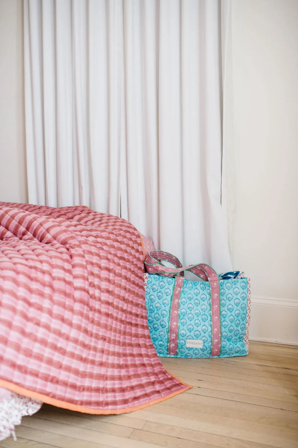Sundara Signature Quilted Tote Bag