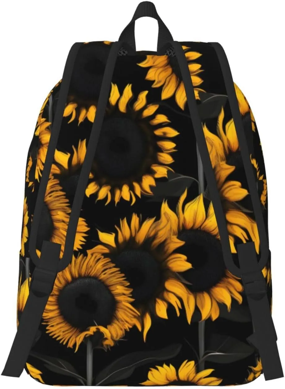 Sunflower Blooming Flowers Plants print Duffel Bag, Lightweight Duffel Bag, Casual Backpack, 17.7 x 6.3 x 12.2 inches