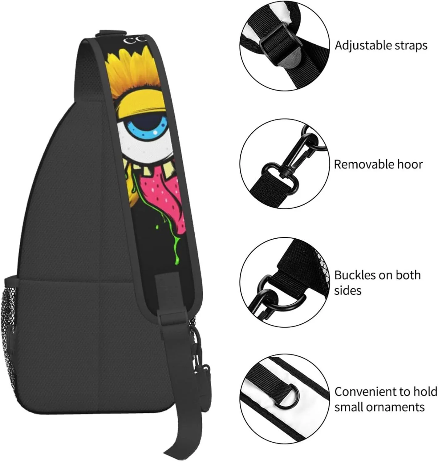 Sunflower Chest Bags Crossbody Sling Bag Shoulder Bag Travel Hiking Daypack For Men Women