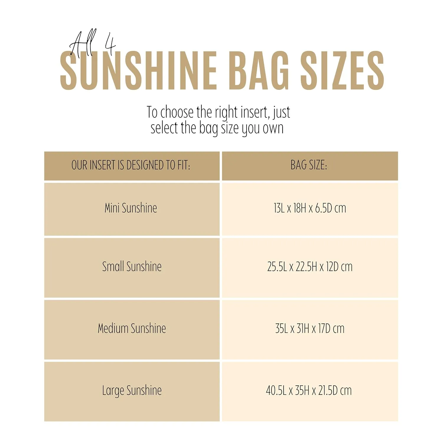 Sunshine Tote Organizer Insert, Sunshine Shopper Medium Insert, Mini Sunshine Large Organizer, Handmade 3mm Premium Felt Snug Sturdy Gold Zipper (For Large Sunshine Tote, Black)