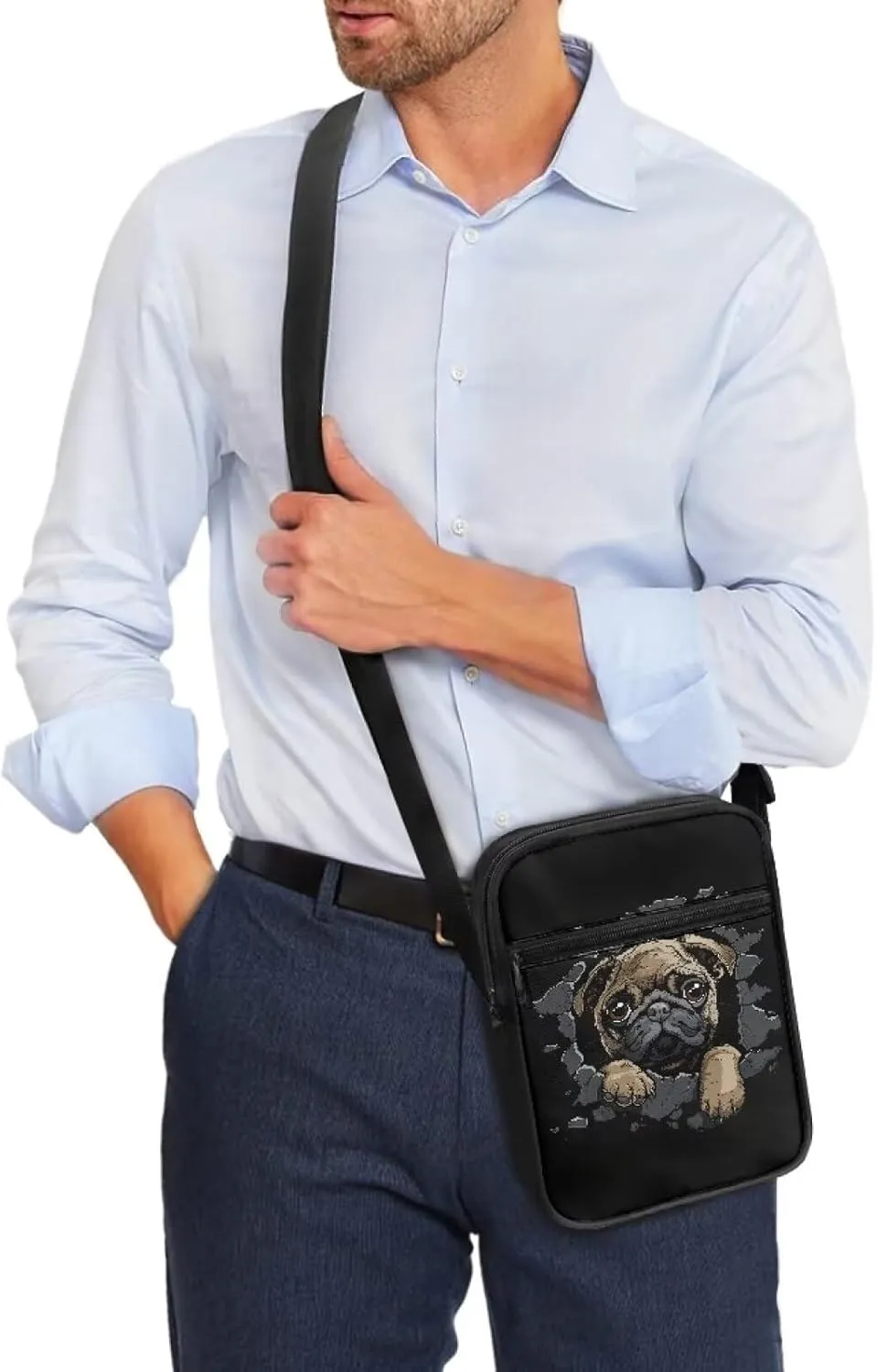Suobstales Shoulder Bag Crossbody Bag for Women Men Small Messenger Bag Casual Handbag with Adjustable Strap for Work Cycling