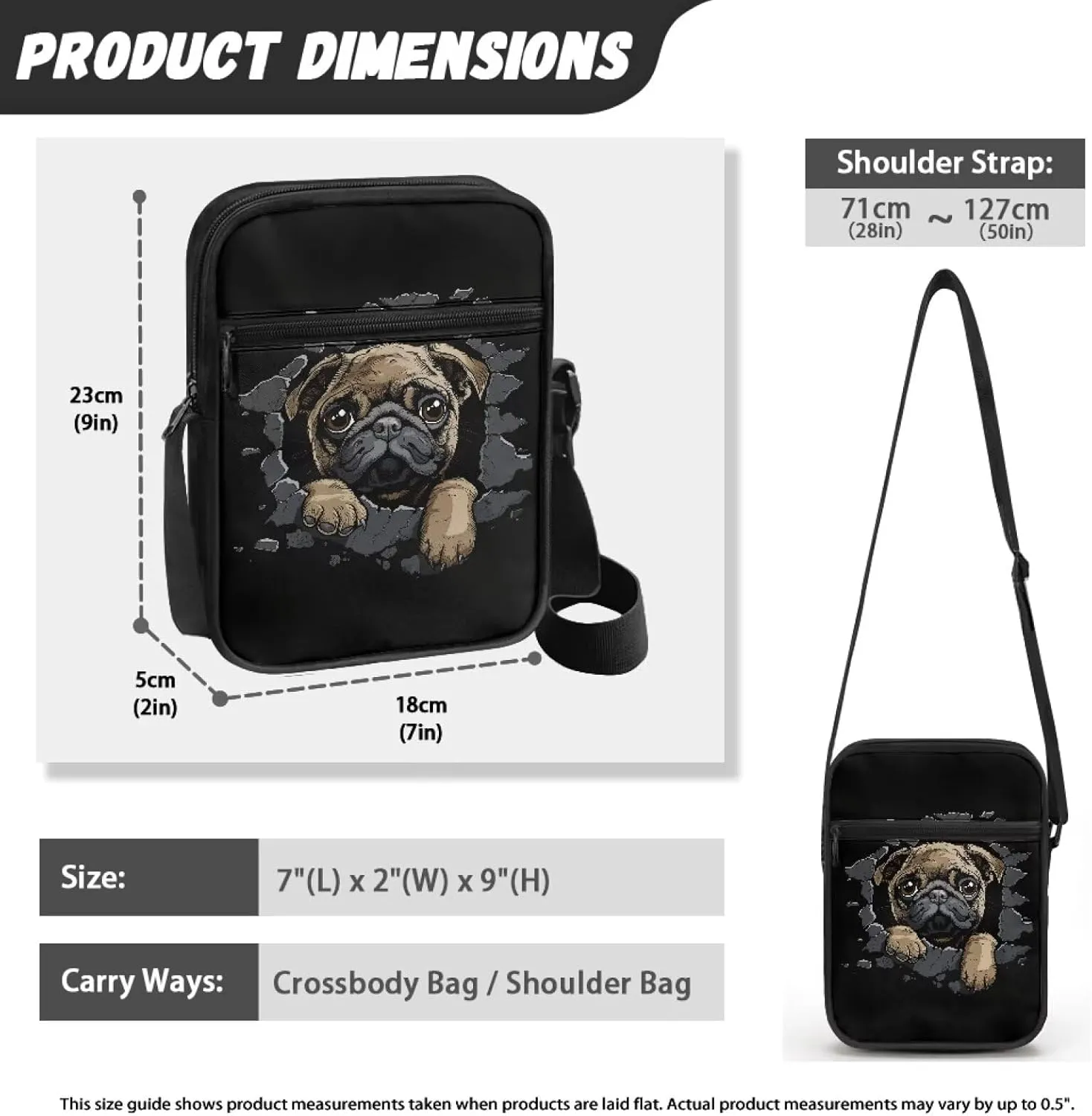 Suobstales Shoulder Bag Crossbody Bag for Women Men Small Messenger Bag Casual Handbag with Adjustable Strap for Work Cycling