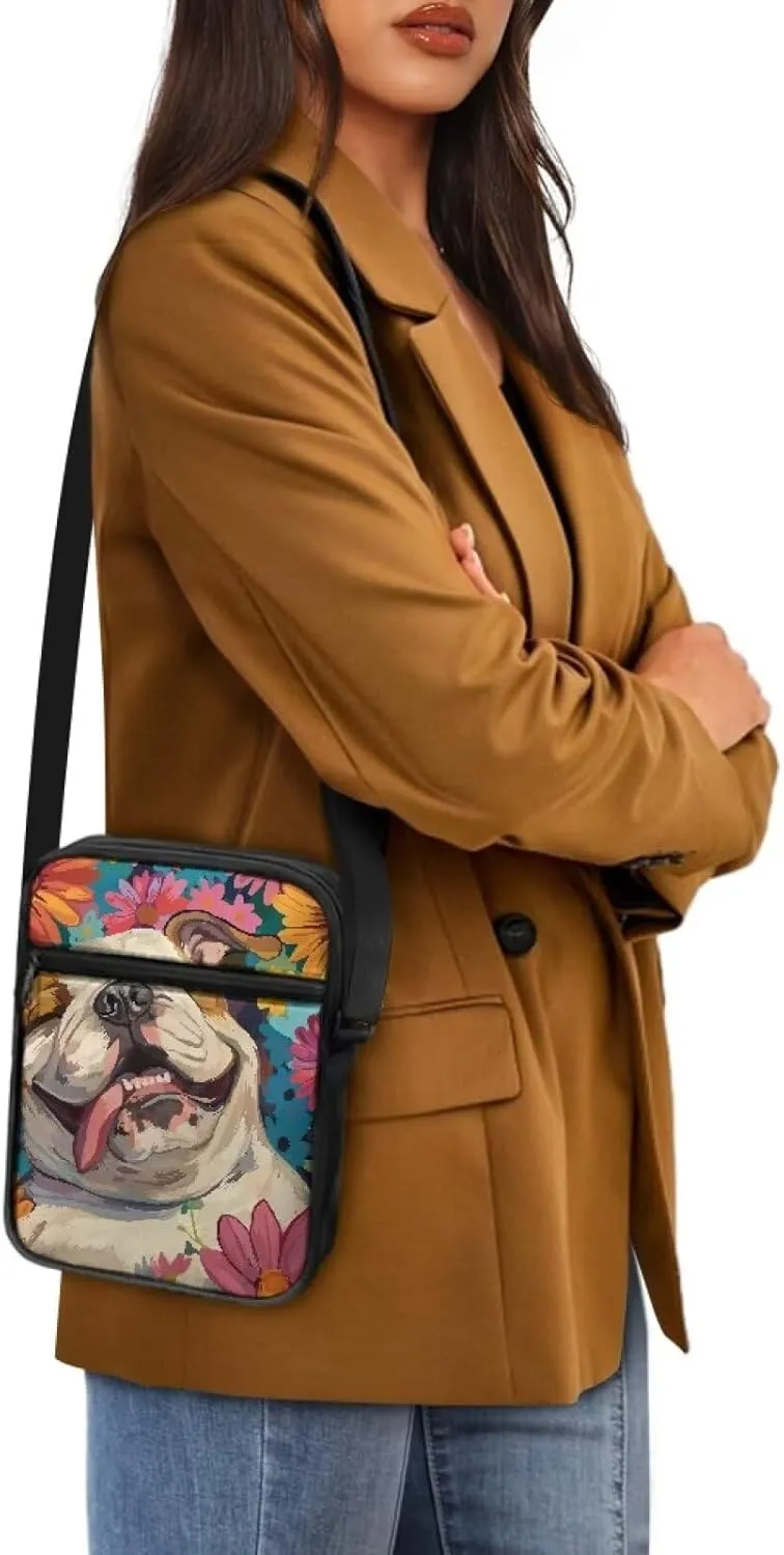 Suobstales Small Crossbody Bag for Women Men, Mini Messenger Bag Shoulder Bag Sling Bag with Zipper Pocket for Phone Passport