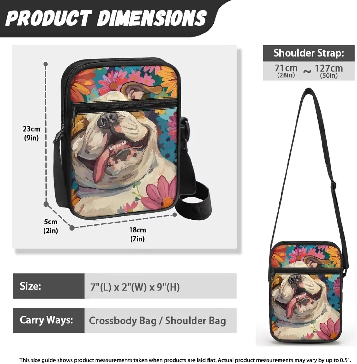 Suobstales Small Crossbody Bag for Women Men, Mini Messenger Bag Shoulder Bag Sling Bag with Zipper Pocket for Phone Passport