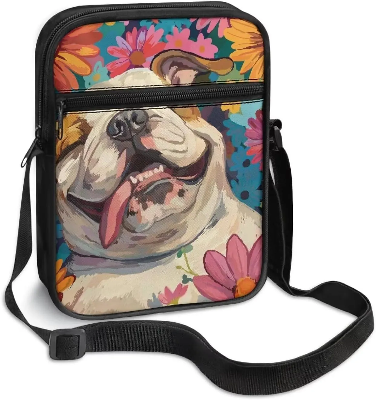 Suobstales Small Crossbody Bag for Women Men, Mini Messenger Bag Shoulder Bag Sling Bag with Zipper Pocket for Phone Passport