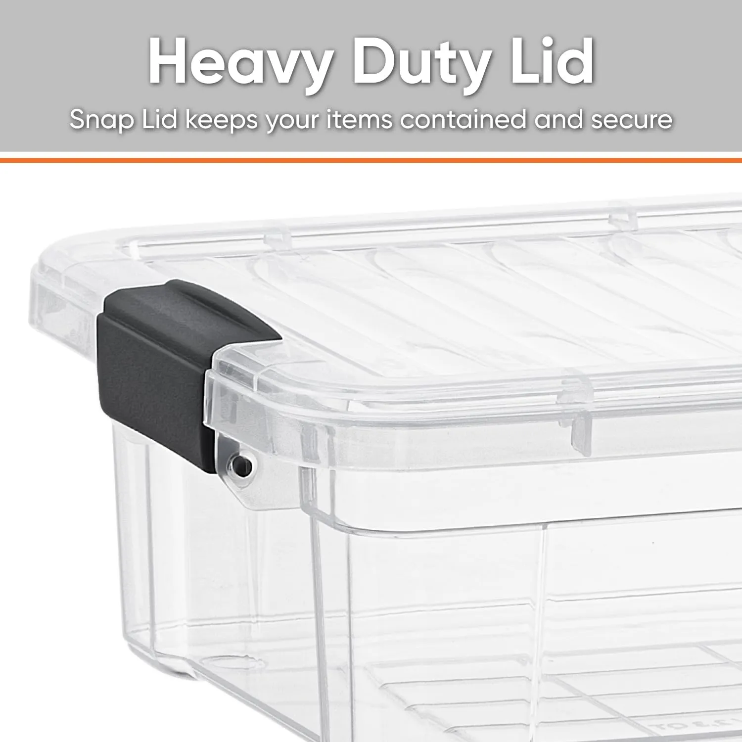 Superio Clear Storage Box with Lid, 1.15 Quart Plastic Container Bins for Organizing, Stackable Crates, BPA Free, Non Toxic, Odor Free, Organizers for Home, Office, School, and Dorm