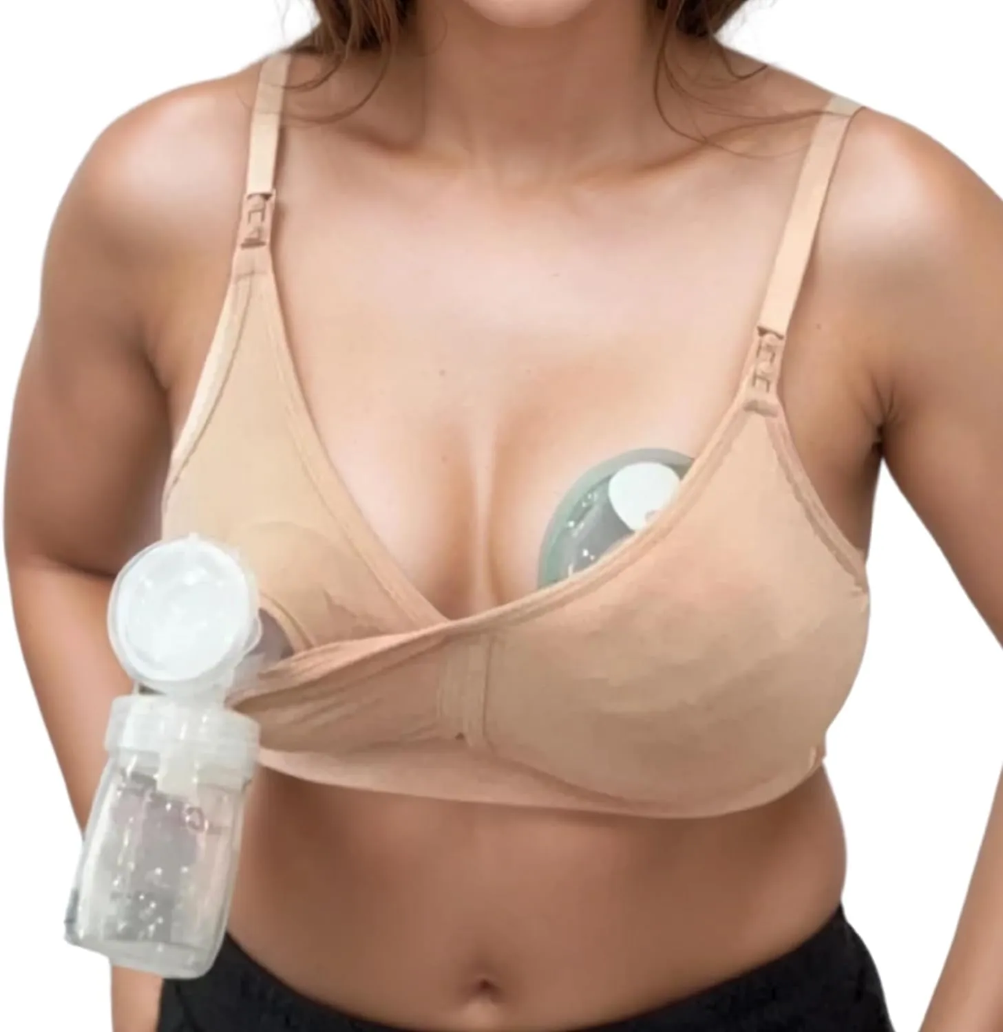 Supermom Pumping and Nursing Bra - Hands Free Nursing Bra for Pumping - Breastfeeding Bras Comfortable & Supportive