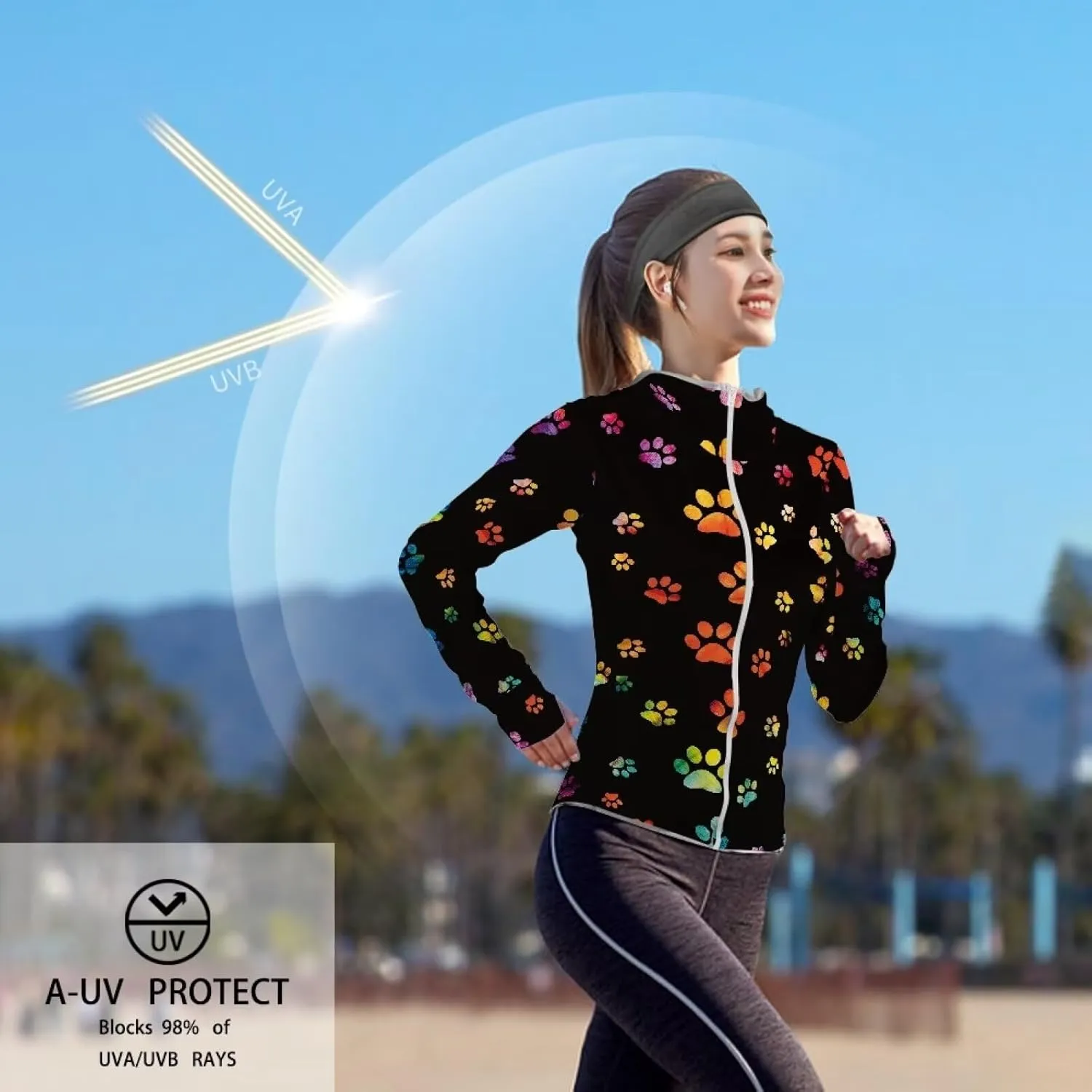 Swim Shirts Sunscreen Clothes Women's Athletic Jackets Thin Breathable Sun Protection Hooded Sport Coat S-2XL