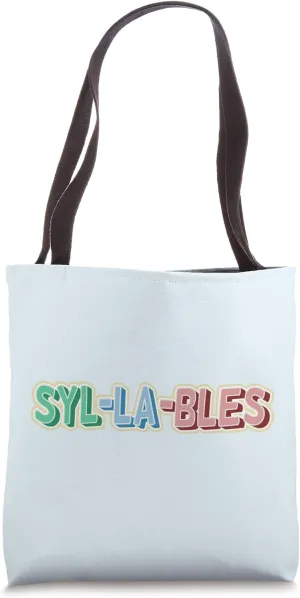 Syllables Writing Sentence structure Tote Bag