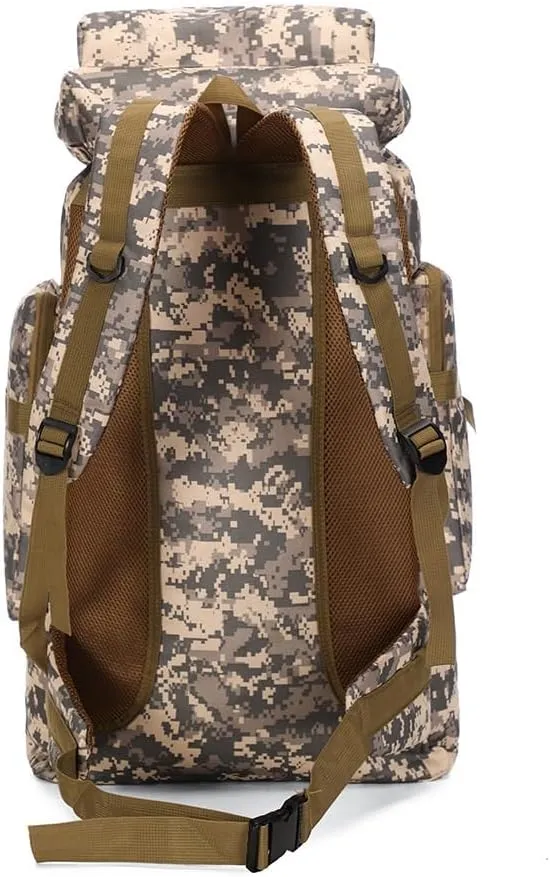Tactical Backpack Military Molle Hiking 80L Camouflage Mountaineering Bag Tactical Digital Camouflage