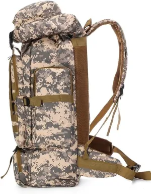 Tactical Backpack Military Molle Hiking 80L Camouflage Mountaineering Bag Tactical Digital Camouflage