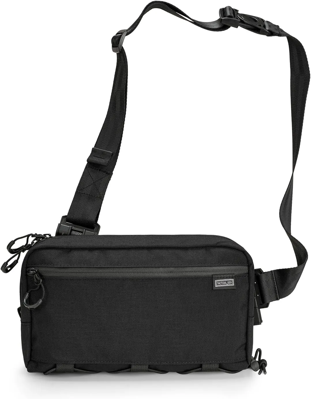 TACTICAL GEEK Cache L4 EDC Sling Bag, Lightweight Crossbody Shoulder Bag, 2.9L High-Capacity Travel Chest Bag, Single Strap Bag for Casual Travel, Hiking, and Outdoor Sports (Black)