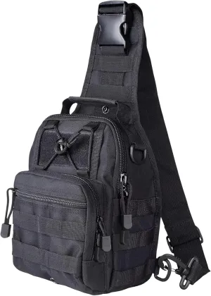 Tactical Shoulder Sling Bag Small Outdoor Chest Pack Backpack for Men Traveling, Trekking, Camping, Sling Backpack