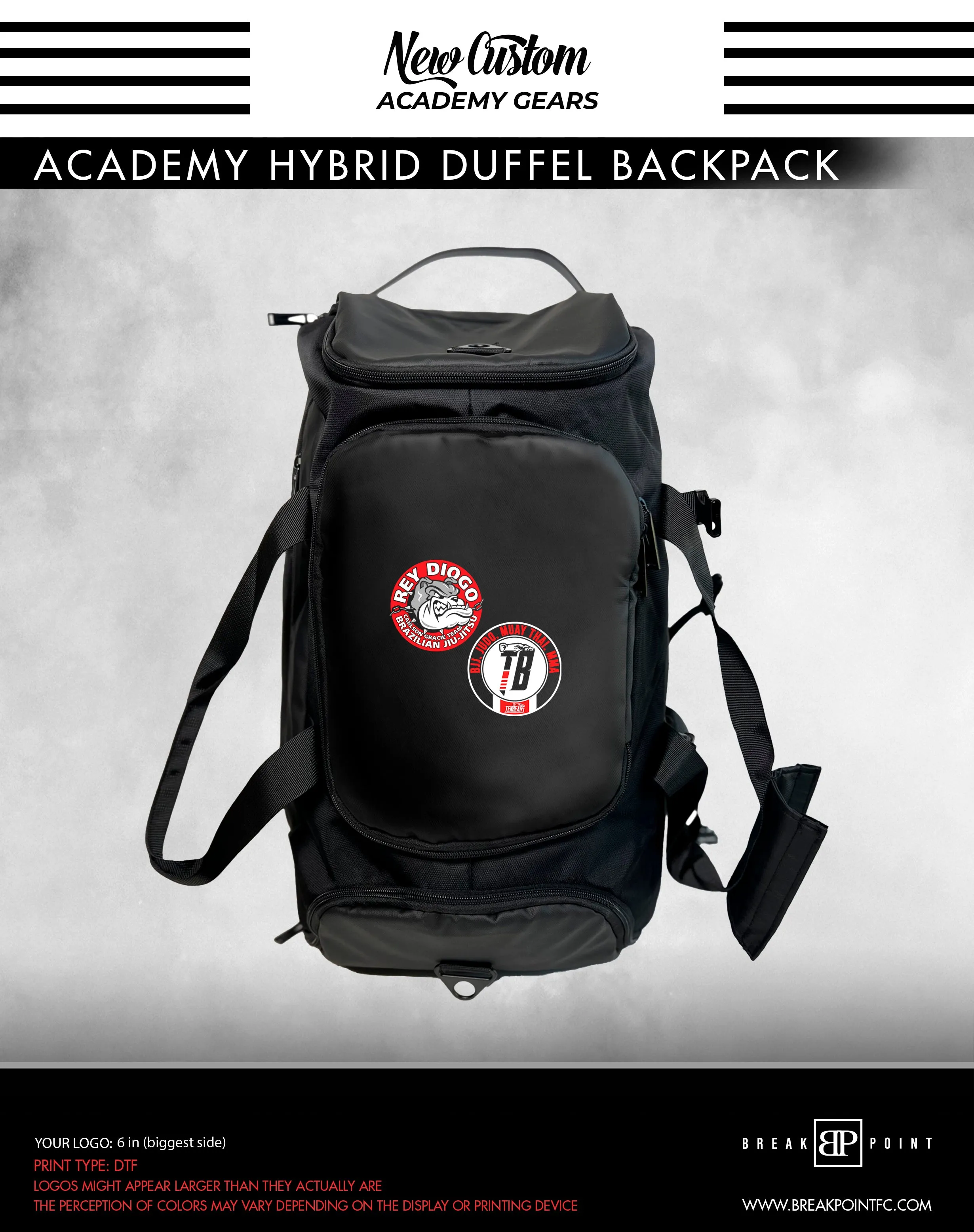 Tenbears Martial Arts Academy Hybrid Duffel Backpack #1265