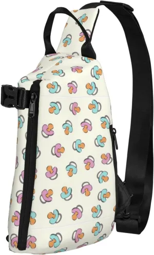 ThAyLa Adorable Pacifier Sling Bag For Women Casual Crossbody Backpack Shoulder Bag Chest Bag Daypack For Hiking Sports