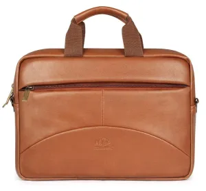 THE CLOWNFISH 15.6" Leatherette Laptop Briefcase - Water Resistant | Adjustable Shoulder Strap | Black