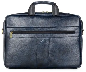 THE CLOWNFISH Icon Faux Leather 15.6 inch Laptop Messenger Bag Briefcase (Black)
