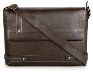 THE CLOWNFISH Leather Briefcase - Sleek, Ultra-Light | Messenger Bag | 14 Inch Laptop | Black
