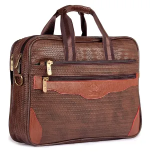 The Clownfish Mat Series 15.6 inch Laptop Briefcase - Lightweight, Durable | 15.6 inch Capacity | Chestnut Brown