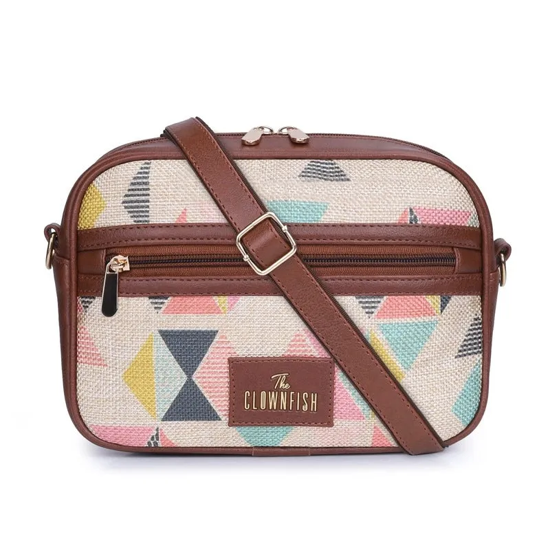 THE CLOWNFISH Nyra Polyester Crossbody Sling bag for Women Casual Party Bag Purse with Adjustable Shoulder Strap.