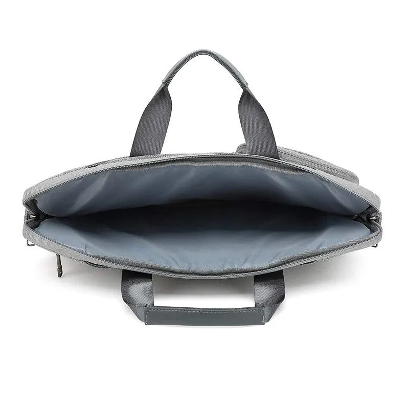 THE CLOWNFISH Shoulder Bag - Water Resistant, Lightweight | Fits 15.6 inch Laptops | Light Grey