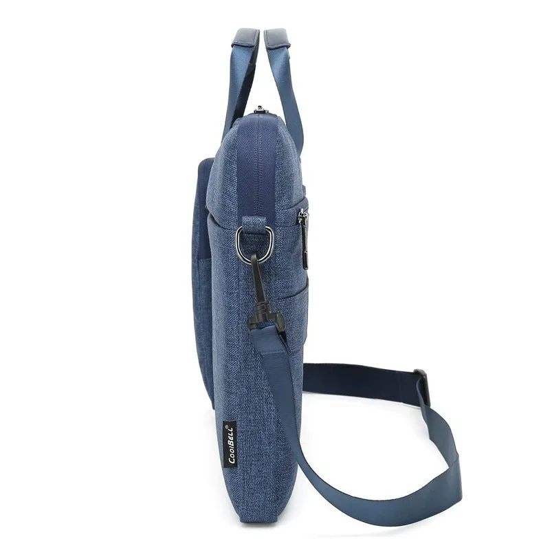 THE CLOWNFISH Shoulder Bag - Water Resistant, Lightweight | Fits 15.6 inch Laptops | Light Grey