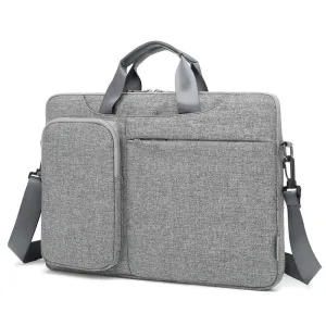 THE CLOWNFISH Shoulder Bag - Water Resistant, Lightweight | Fits 15.6 inch Laptops | Light Grey
