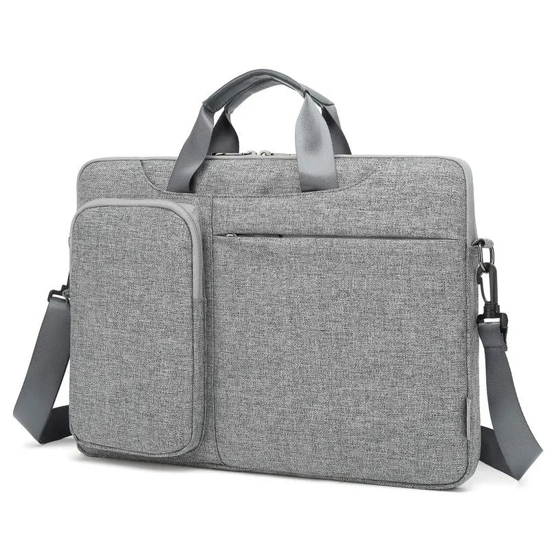 THE CLOWNFISH Shoulder Bag - Water Resistant, Lightweight | Fits 15.6 inch Laptops | Light Grey
