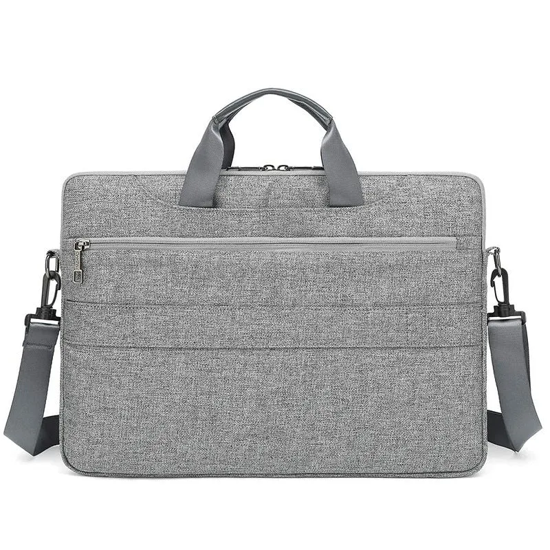 THE CLOWNFISH Shoulder Bag - Water Resistant, Lightweight | Fits 15.6 inch Laptops | Light Grey