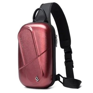 THE CLOWNFISH Water Resistant Sling Bag - Anti-Theft Design | 3L | Red
