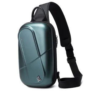 THE CLOWNFISH Water Resistant Sling Bag - Anti-Theft, Durable | 3L Capacity | Green