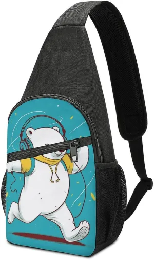 The Jumping Bear Sling Bag Sport Backpack Hiking Daypack Casual Chest Packs Crossbody Bag for Men Women