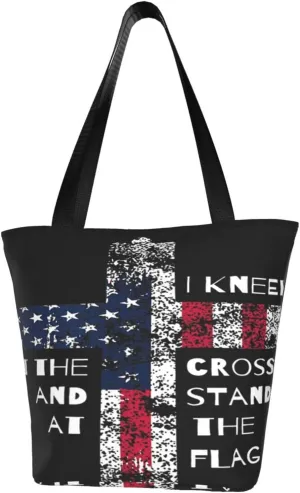 Thin Blue Line Women's Tote Bag Lightweight Shoulder Bag Shopping Handbag Large Capacity Handbag With Zipper