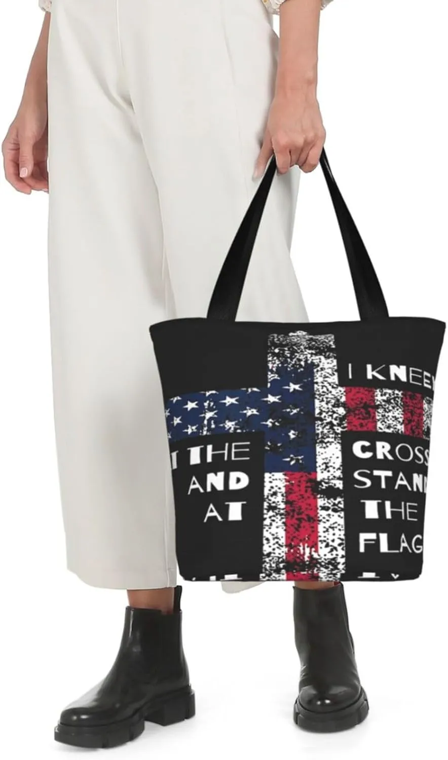 Thin Blue Line Women's Tote Bag Lightweight Shoulder Bag Shopping Handbag Large Capacity Handbag With Zipper