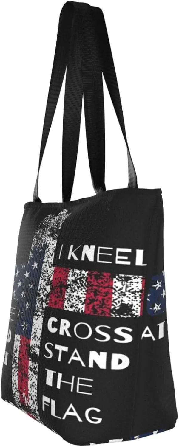 Thin Blue Line Women's Tote Bag Lightweight Shoulder Bag Shopping Handbag Large Capacity Handbag With Zipper